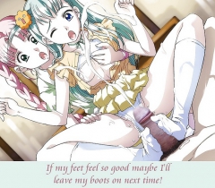 Anime Girls playing with a Real Cock (with captions) - No 75