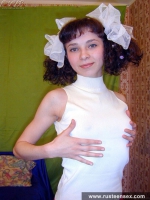 Russian teen cutie masturbates with dildo
