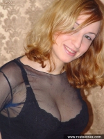 Russian teen blonde shows her shaved teen pussy