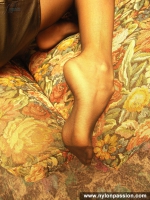Pantyhose in the teen pussy
