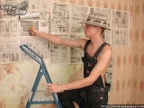 Young horny paper-hanger