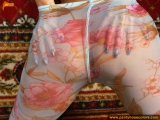 Color pantyhose masturbation of blonde girl
