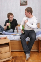 Two boys were drinking