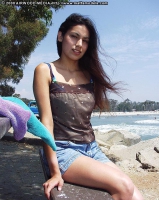 Meet Shy Girl at Beach and Take Photos of Her
