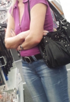 Shopping nipple, harte Nippel beim einkaufen, voyeur