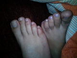 Finally cum her feet