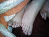 Finally cum her feet