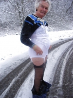 Old granny loves her girdle