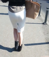 Spy sexy blonde teens skirt long withe romanian