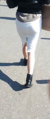 Spy sexy blonde teens skirt long withe romanian