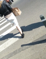 Spy sexy blonde teens skirt long withe romanian