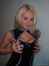 Martinaab black sexy latex dress
