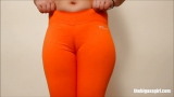 Chubby brunette big ass booty thong panties leggings