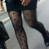Beauty Legs With Black Stockings Nylon (teen) candid
