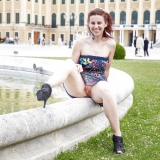 LENA mature public flashing