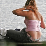 Amateur thong peeks, slips and ass. 