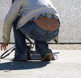 Amateur thong peeks, slips and ass. 