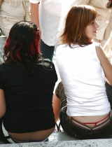 Amateur thong peeks, slips and ass. 