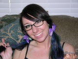 Glasses Wearing Teen Spreads Ass