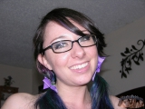 Glasses Wearing Teen Spreads Ass
