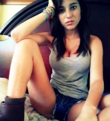 Sexy brunette teen selfies - busty young thing naked selfsho