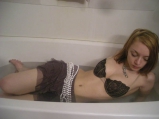 Scally skinny blonde teen selfies - chav takes a naked dip