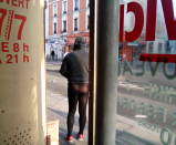 A la laverie en legging