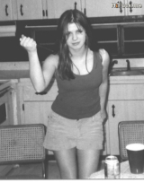 Hot young brunette's poses