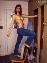 Hot young brunette's poses