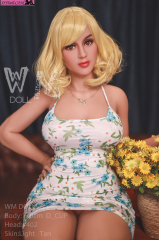 Blonde teen sex doll with curvy body