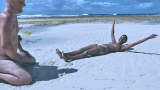Fucking on the beach, interracial beach porn in Africa