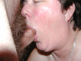 Slut wife Patty McKinney sucking her husband's small dick