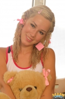 Teen Debbie with teddy bear