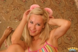 Teen Debbie with cuffed legs