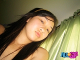 Asian girlfriend plays with