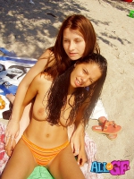 Lesbian girlfriend topless on