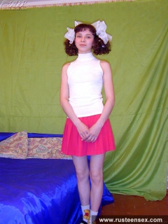 Russian teen cutie masturbates with dildo - N