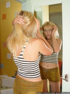 Blond virgin pussy - N