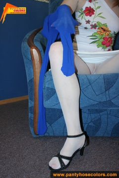Three colors pantyhose play - N