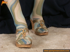 Patterned pantyhose teen girl - N