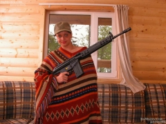 Hot girl with weapon - N