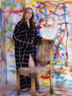 Alina had a bathrobe - N