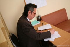 Teacher with a big - N