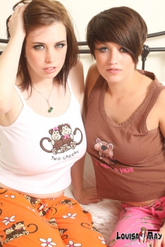Brunette babe kissing while - N