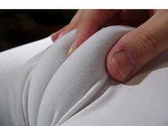 Asian teen in tight pants toe mound - N