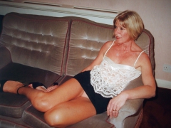 sexy milf fiona in black mini skirt - N