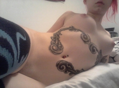 Chav Hipster emo selfies - british teen naked selfie set - N