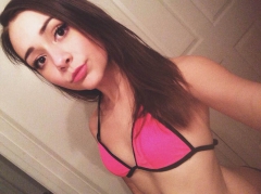 Brunette hottie teen - british amateur nude at home - N