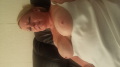 Blonde with tits out - N