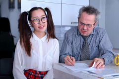 asian schoolgirl with teacher - N